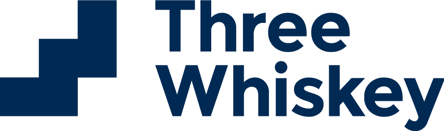 three whiskey company logo